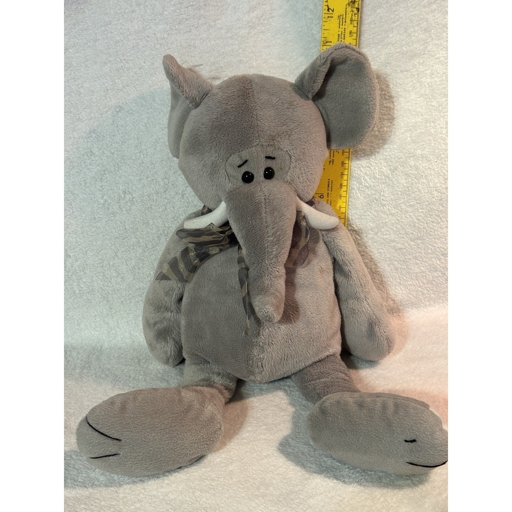 The‎ Petting Zoo Elephant Plush Stuffed Animal 11" JLI 1994 Gray Floppy Sad Face